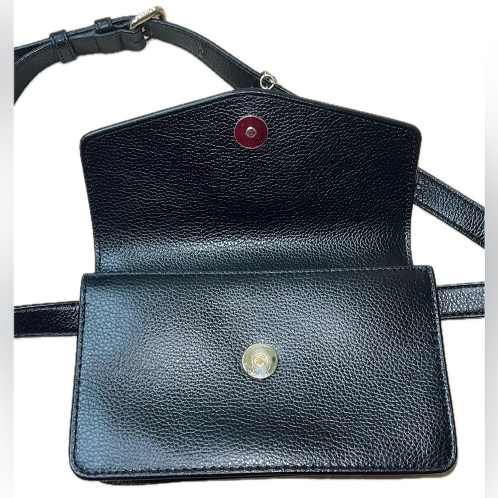 DKNY Elissa Cow Leather Belt Bag, Black, Goldtone Hardware - Picture 4 of 13